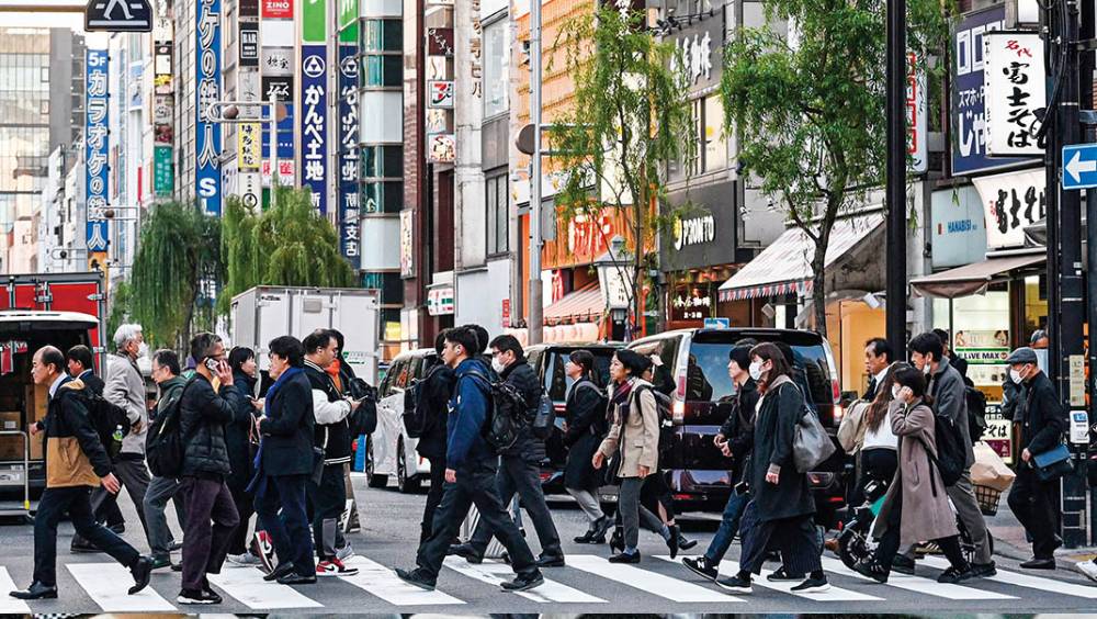 日本东京街头。 新华社
