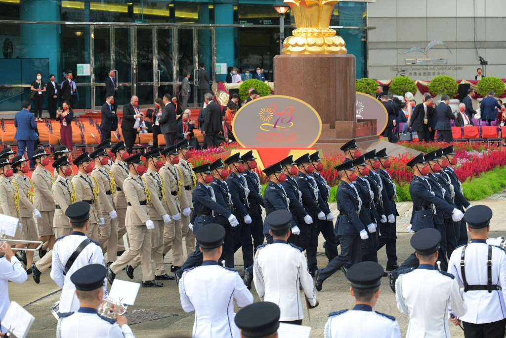 國慶升旗禮在金紫荊廣場舉行。