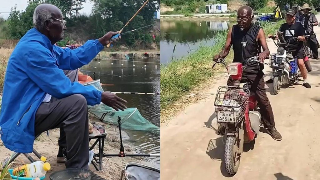 河北釣帝一身如非洲人般的膚色，去年起爆紅網絡。