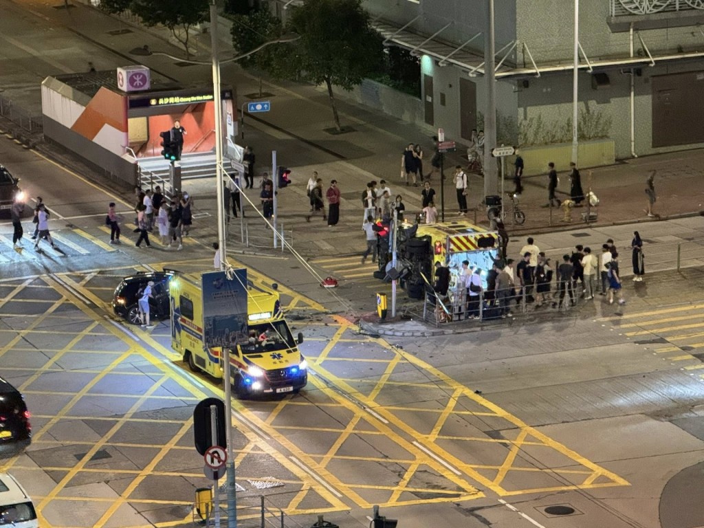 現場為長沙灣道及東京街交界。FB：Oscar Tsang@深水埗街坊會