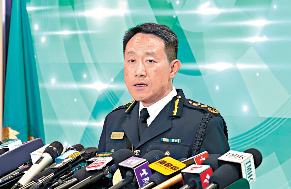 陳子達說，海關必定守住香港大門、保持高度警愓。