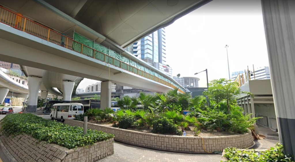紅磡的行人天橋。Google地圖截圖