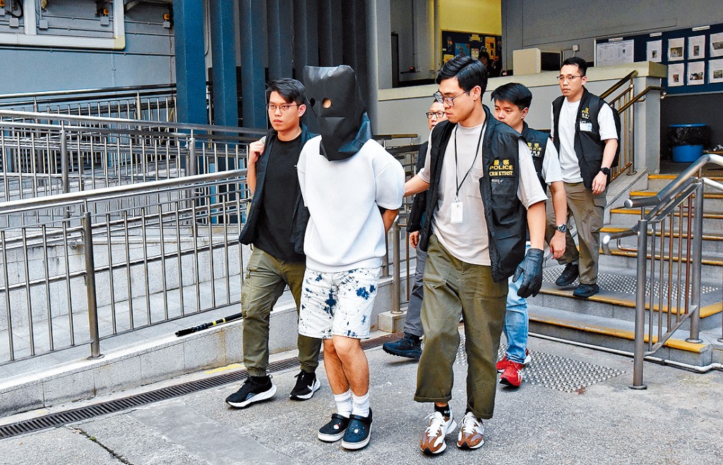 警方在將軍澳拘捕涉及行劫的男子。