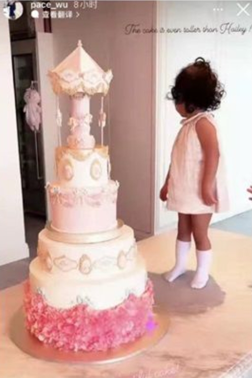 吴佩慈三年前生日，蛋糕高过细女。