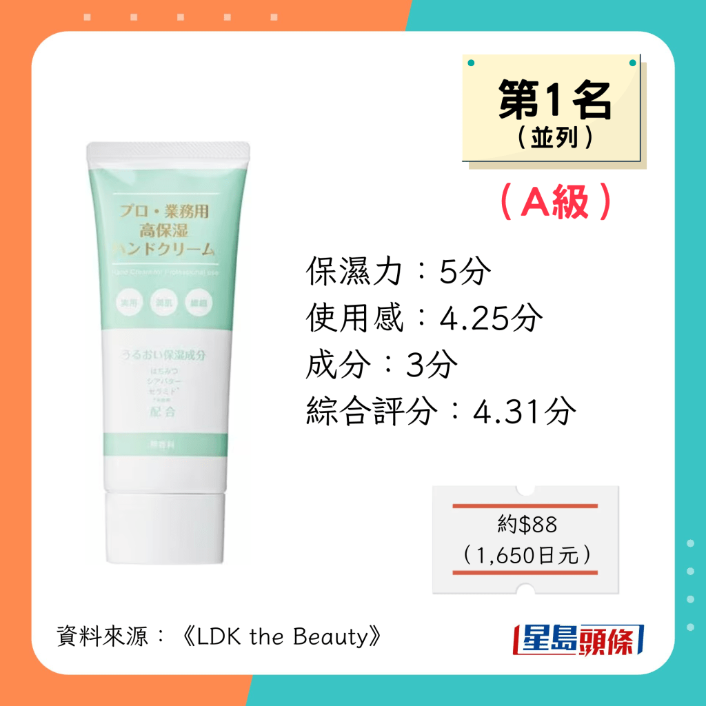 YA-MAN - Hand Cream for Professional Use （Unscented） 評分