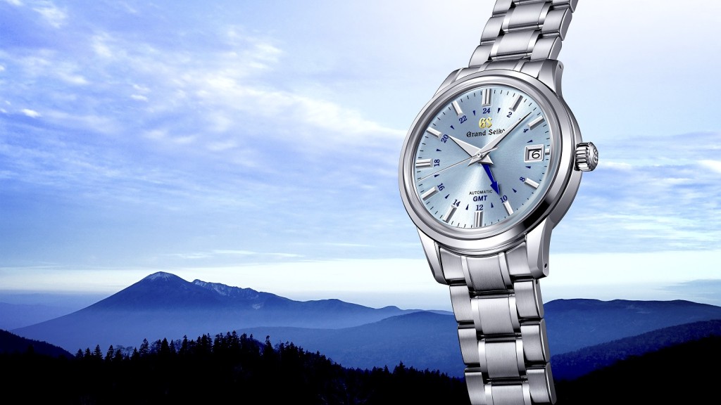 限量版SBGM253的錶盤採用淺藍色但配上放射飾紋。