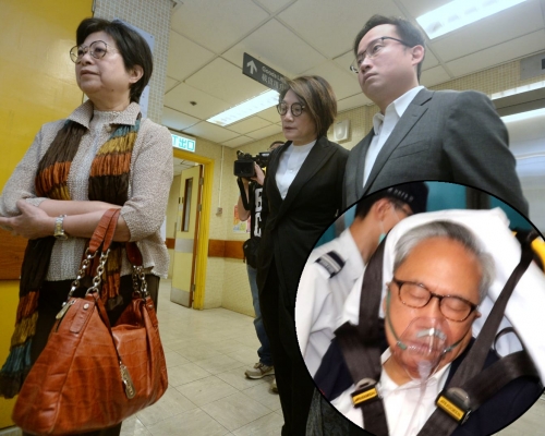 曾鮑笑薇、次子曾慶淳,連同曾蔭權胞妹,首次到達羈留病房探望曾蔭權。