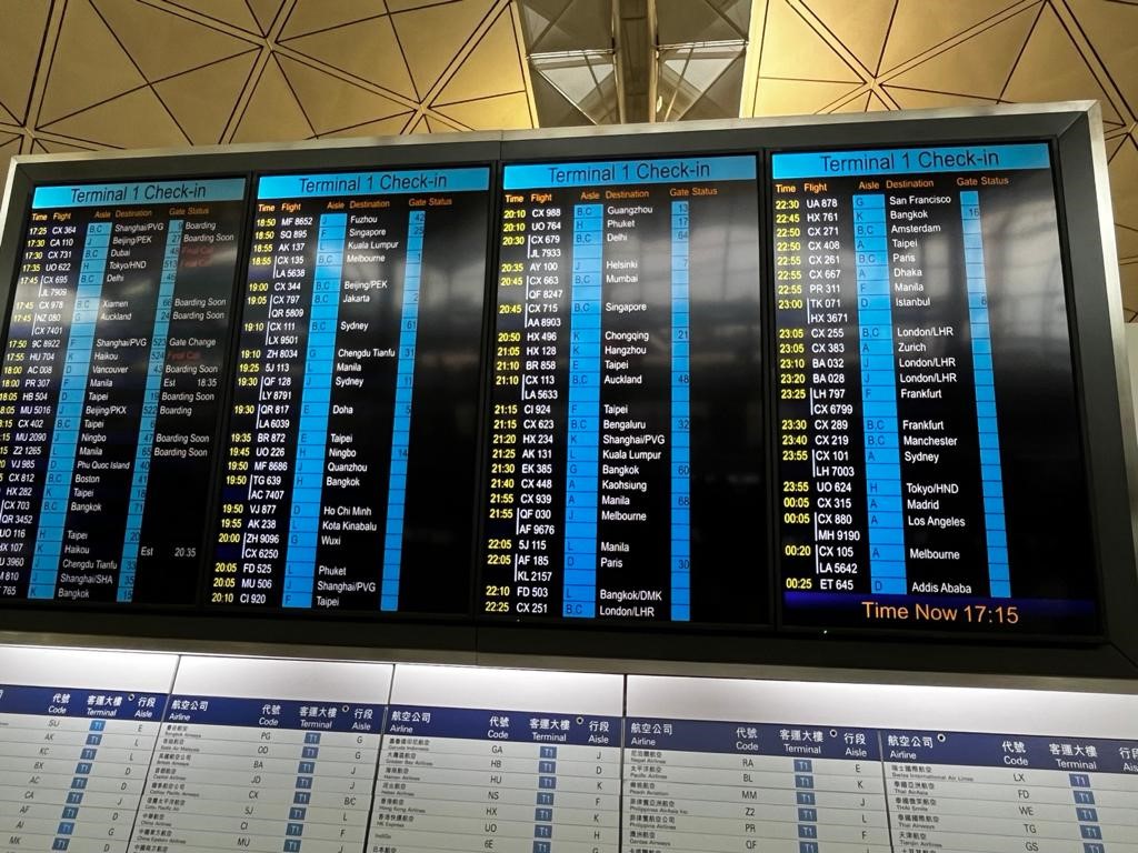 本港机场航班运作大致正常。黄子龙摄
