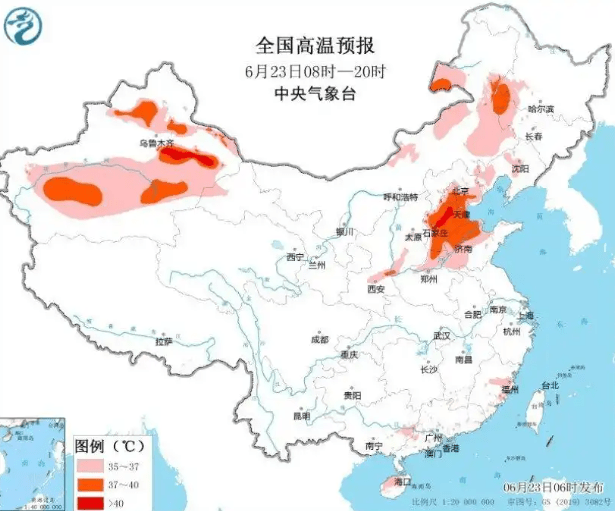 多地氣溫突破40℃。人民網