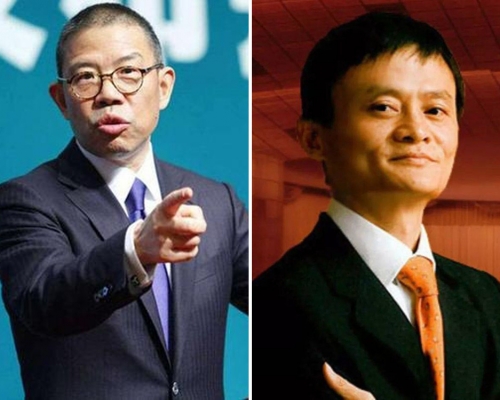 農夫山泉董事長鍾睒睒 
 （左）成為亞洲首富，馬雲（右）跌出中國富豪榜三甲至第四。