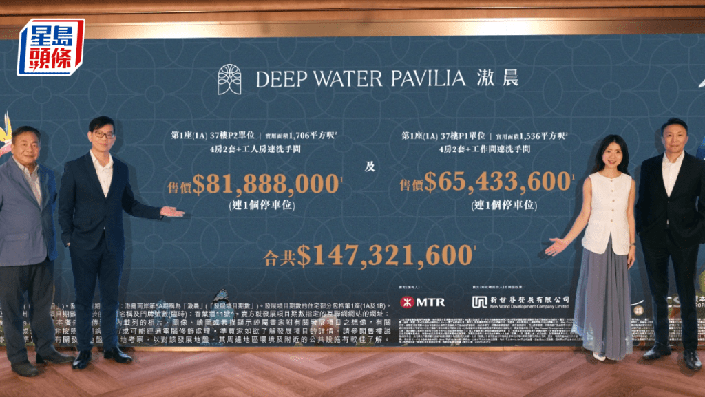 滶晨開標速沽17伙 涉逾10億 呎價高見4.8萬 用家投資者承接