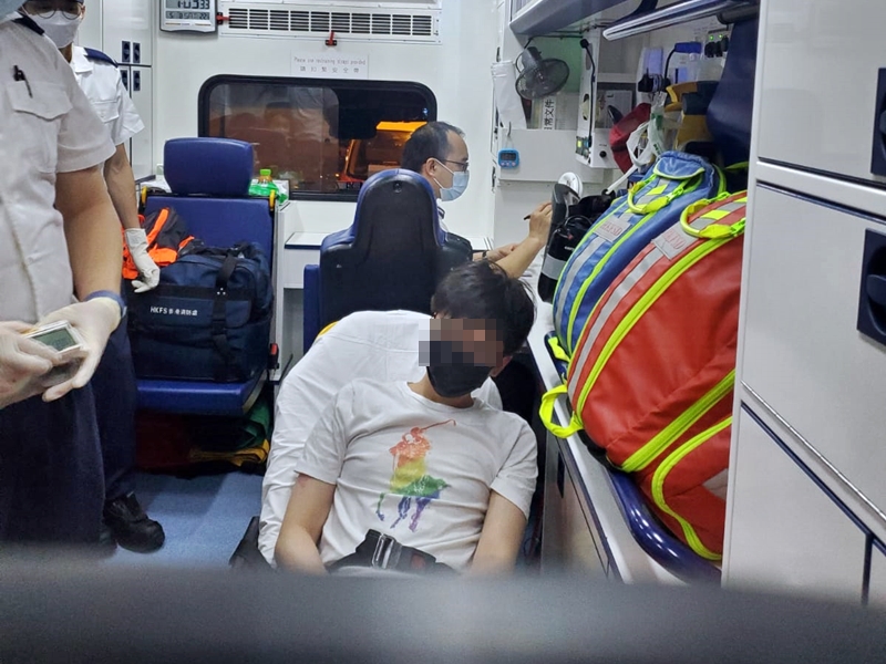 傷者全部被送往明愛醫院治理。