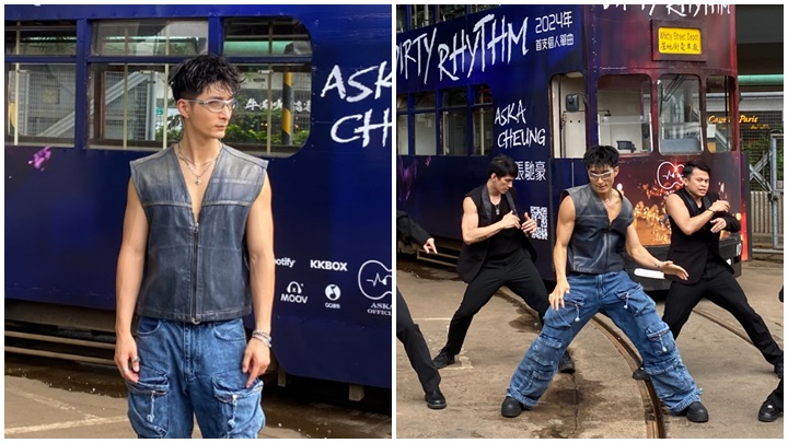 Aska新歌獲得好好成績，為答謝大家對他的支持，他特意到戶外進行跳舞快閃活動。