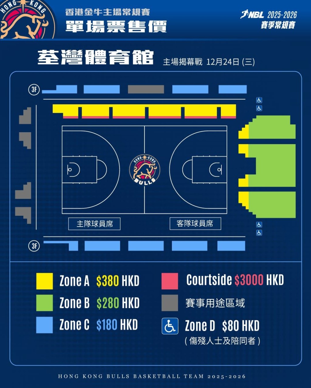 荃灣體育館將被設為香港金牛新賽季主場。香港金牛圖片