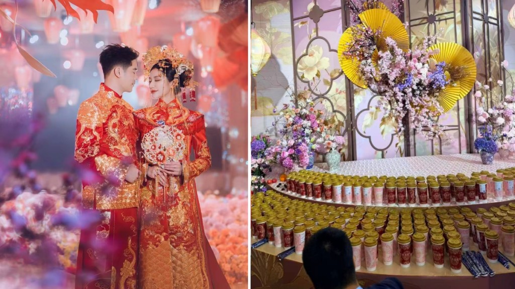 霸王茶姬創始人張俊傑與光伏龍頭天合光能創始人高紀凡之女高海純舉行婚禮。微博＠只是執念作祟