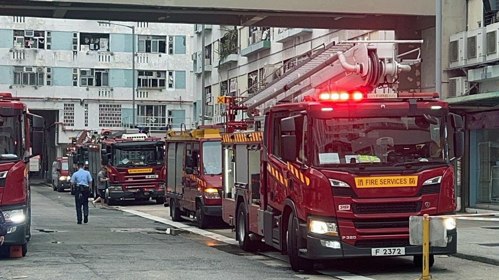 消防到場將火撲熄。楊偉亨攝
