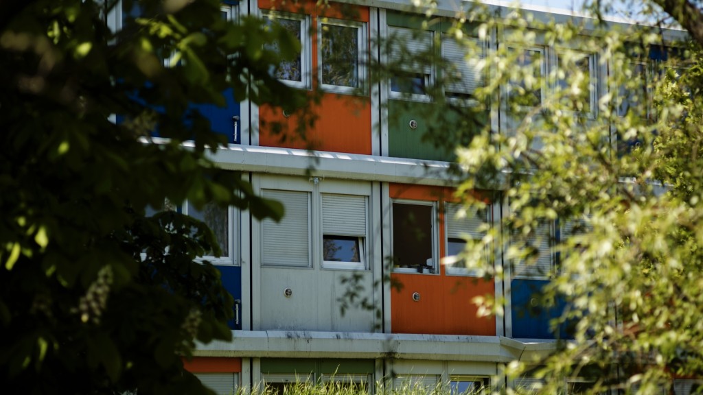 德國柏林的臨時難民房屋。 美聯社