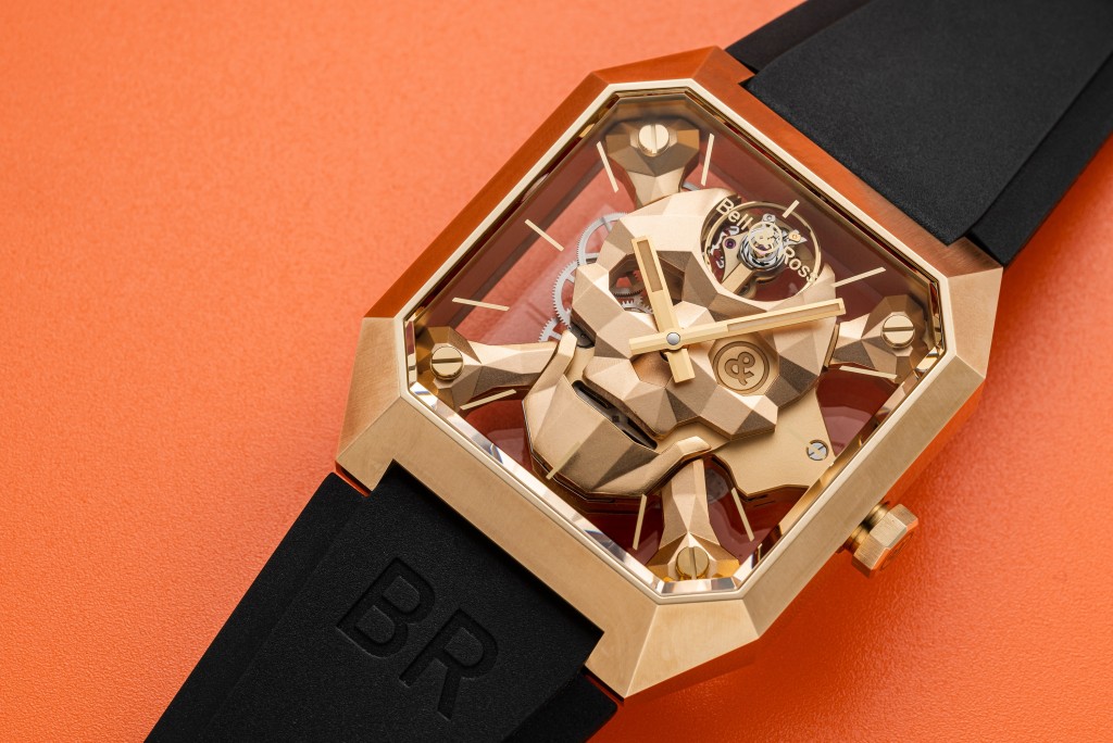 Bell & Ross BR01 Cyber Skull Bronze,限量500枚。 Bell & Ross BR01 Cyber Skull Bronze,限量500枚。