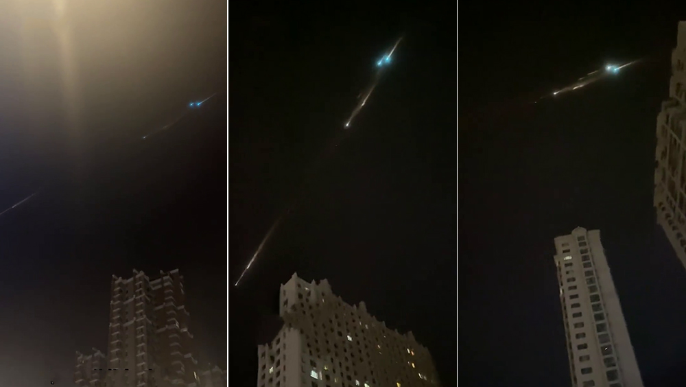哈爾濱夜空現不明飛行物,多個光點像追逐,目擊者稱不像流星也不像飛機。