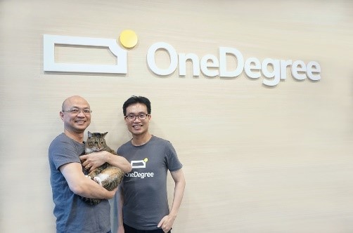 OneDegree 行政總裁李俠恩（左）及創辦人郭彥麟 (右)。