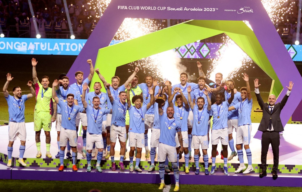 曼城去年亦贏得世界冠軍球會盃。Reuters