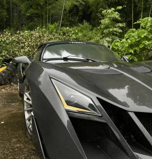 被閒置的Tesla跑車。橙柿互動