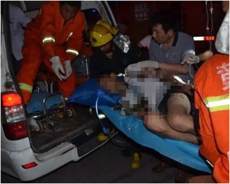男子被救出送院後立即動手術搶救。網圖