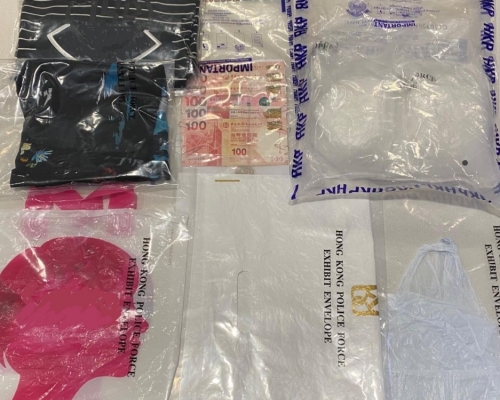 警方檢獲冰毒。警方提供