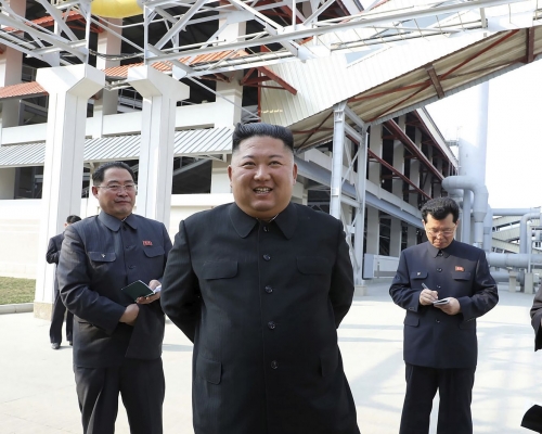 金正恩恩早前再度亮相。AP