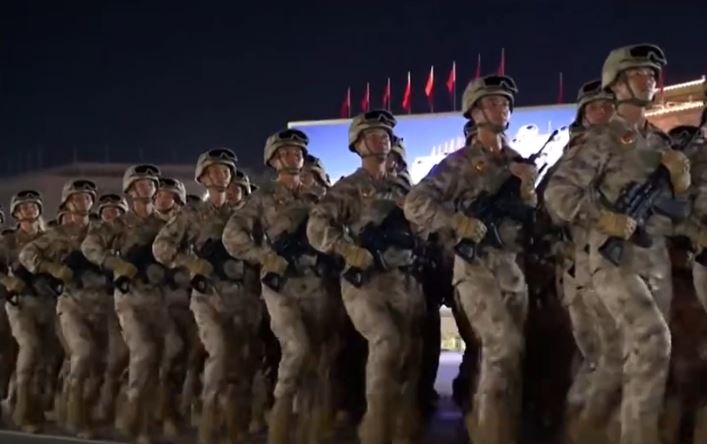 北京舉行9.3抗戰閱兵首次綜合演練。央視