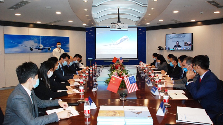 波音與中國飛協簽署合作協議。 波音微博公眾號圖片