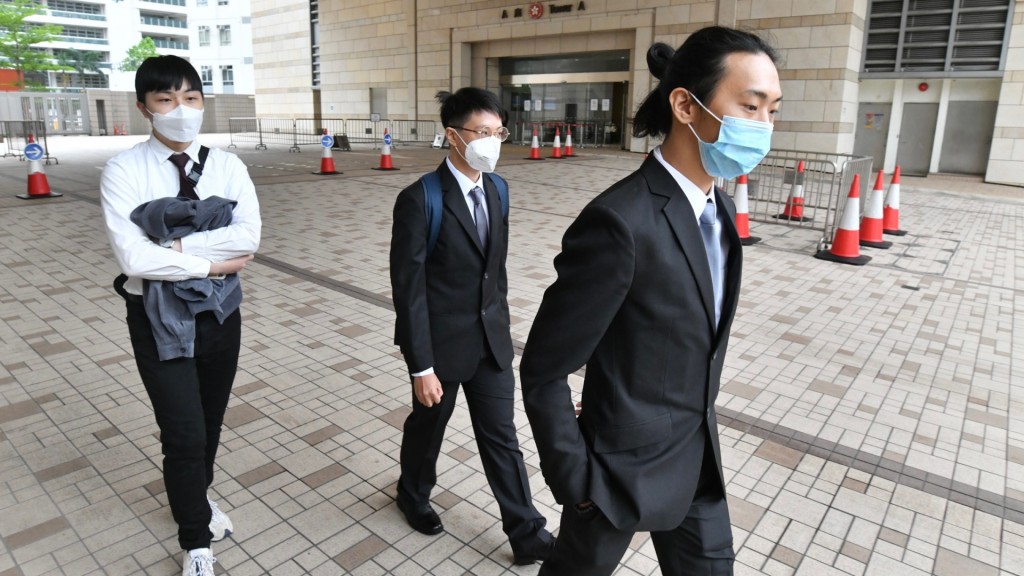 被告陳港榮（左起）、葉仲德及岑子軒。資料圖片