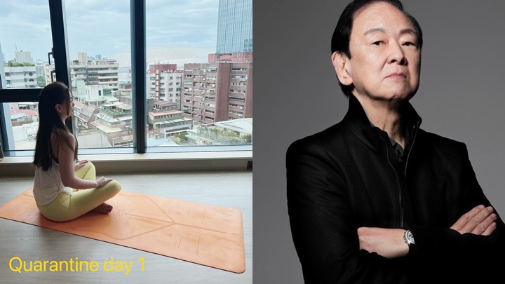 王馨平趕赴台灣奔喪  隔離日子做瑜伽繼續發放正能量 。