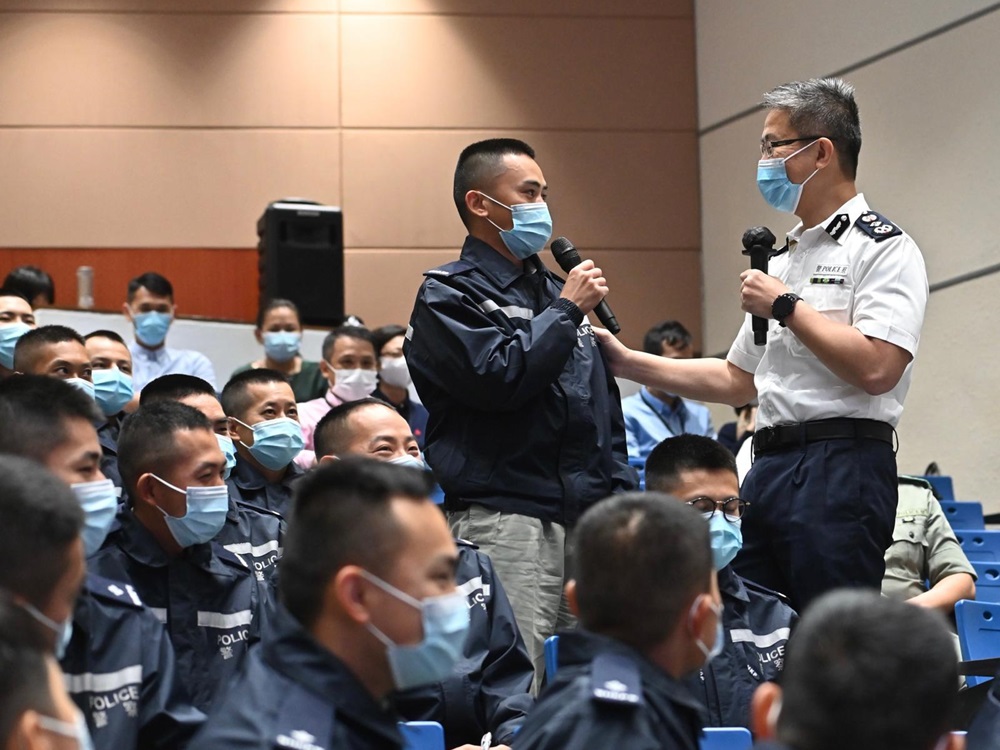蕭澤頤出席警隊人事部簡報會。