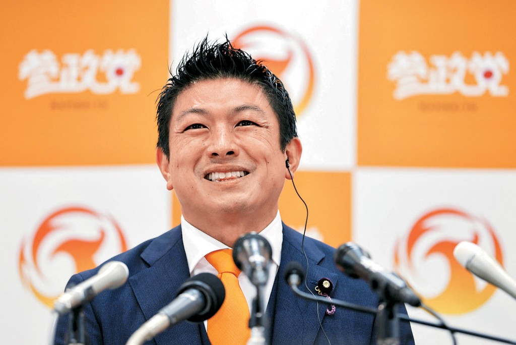 神谷宗幣領導的參政黨提倡「日本優先」。