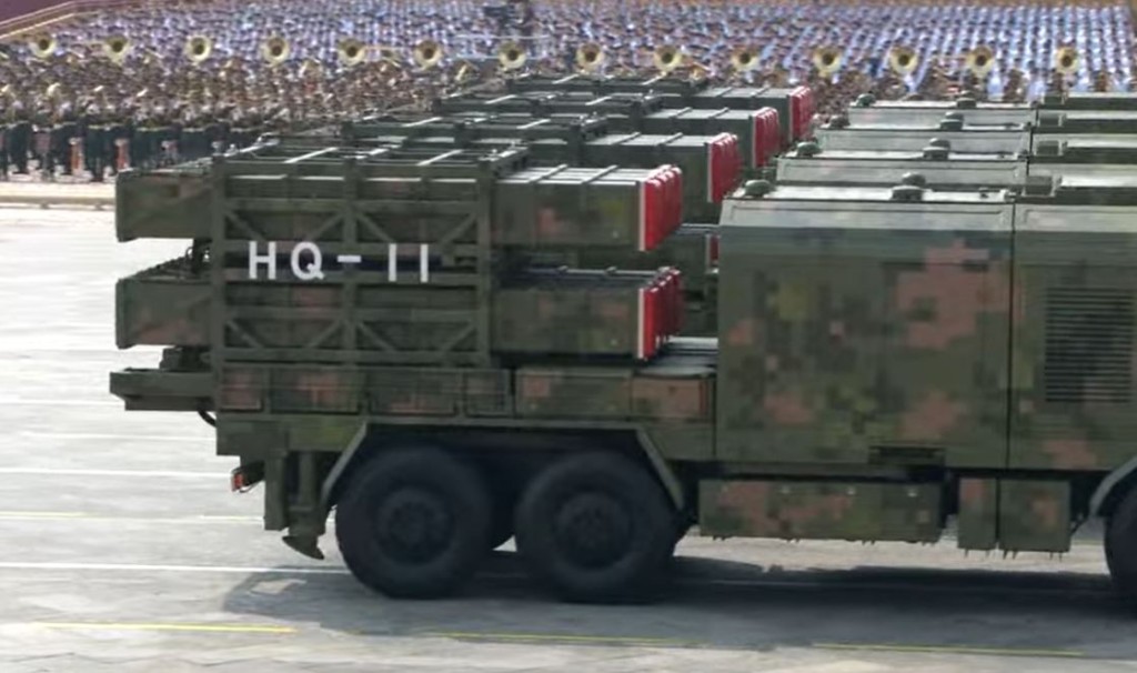 HQ-11防空導彈。央視