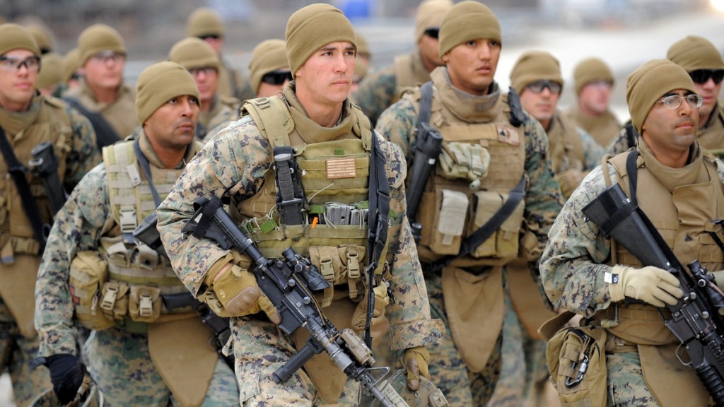 美军原拟将驻冲绳美国陆战队步兵部队，转移美属关岛。法新社资料图