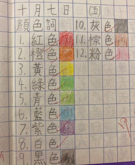 顏色詞當然要油顏色。（圖片來源：受訪學校提供）（圖片來源：受訪學校提供）