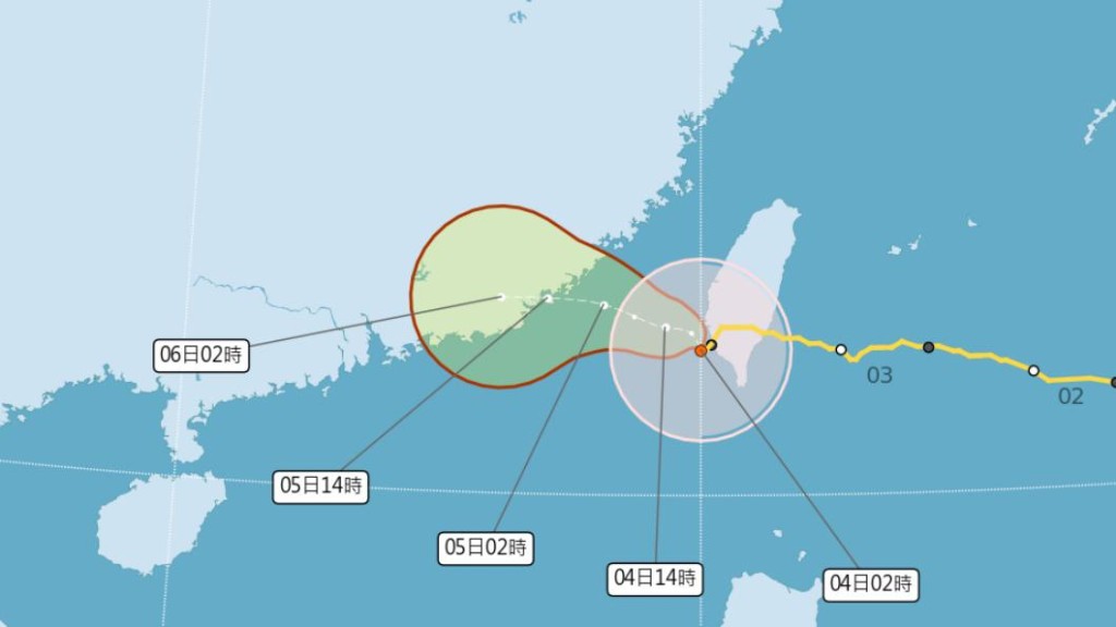台风「海葵」在台湾南部两次登陆。