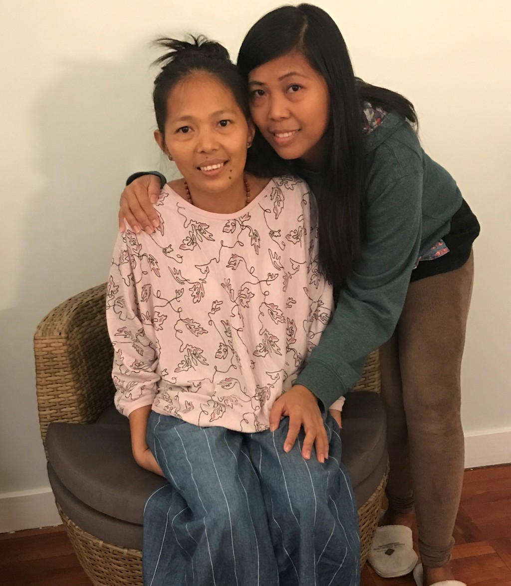 菲傭Baby Jane Allas與妹妹Mary Anne。網上圖片