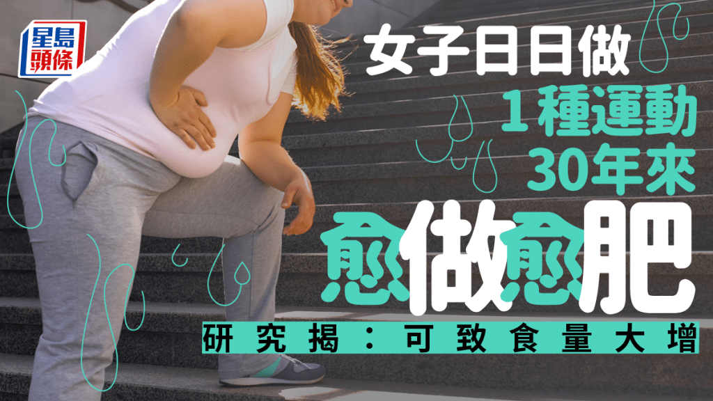 女子30年來每日做1種運動愈做愈肥 研究證可致食量大增