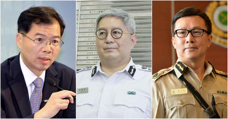 三名高官包括保安局副局長、海關關長和入境處長。資料圖片