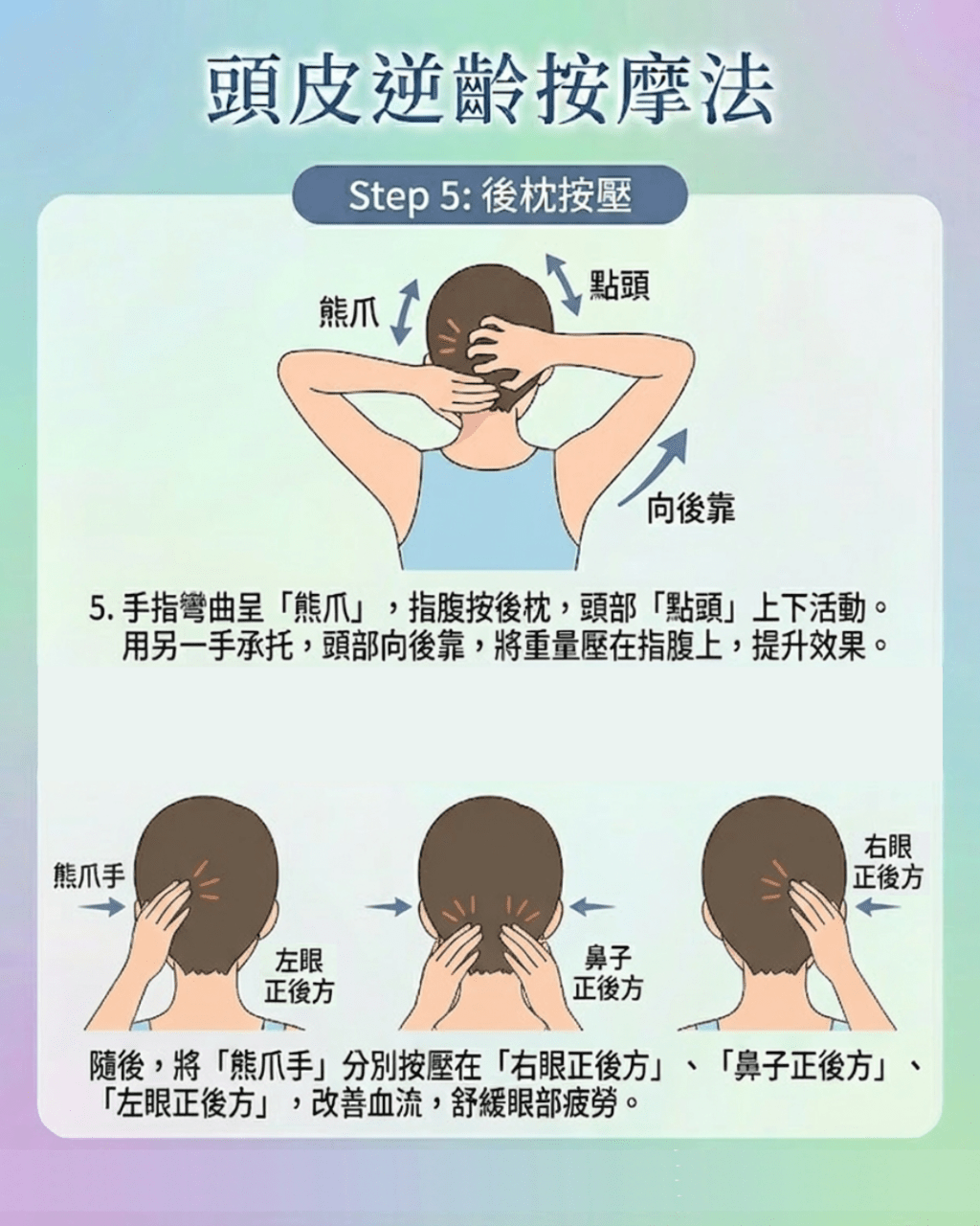 頭皮逆齡按摩法步驟5
