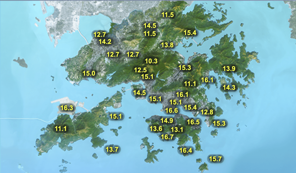 天文台｜今日天晴日间干燥最高气温约22度