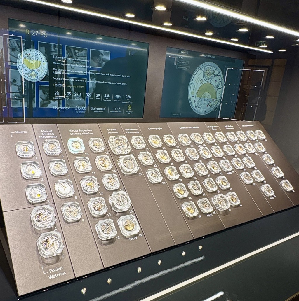 展覽之中，少不了展示Patek Philippe歷來多款自家研發的機芯。