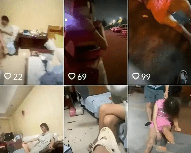 多段「女子陪领导喝酒醉卧街头」影片在内地网络疯传。