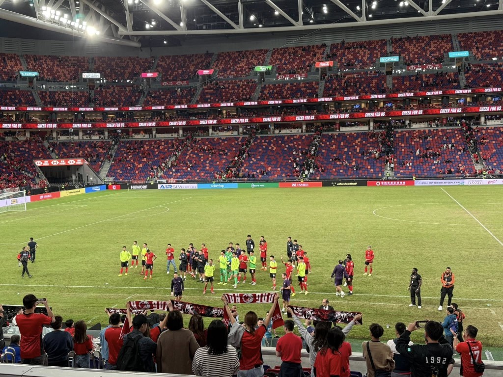 羅淑佩特別感謝入場球迷的支持，並讚揚球迷和平有序離場，展現香港人的文明素質。羅淑佩FB圖片