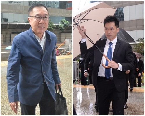 清洪(左)親到赤柱監獄見劉卓毅(右)。