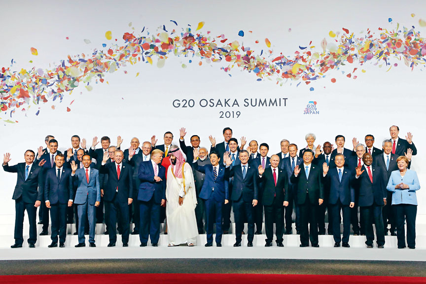 ■G20峰會昨天在大阪揭幕，全球大國領袖聚首一堂。