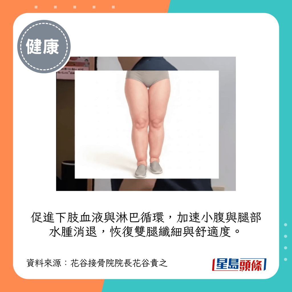 促進下肢血液與淋巴循環，加速小腹與腿部水腫消退，恢復雙腿纖細與舒適度。